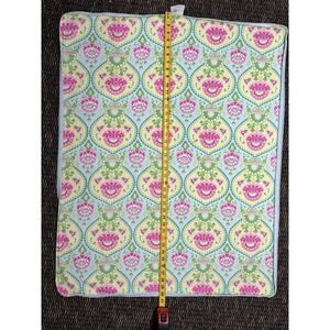 Carousel Designs Baby Blanket‎ Minky Backed Floral Paisley Print USA Made 40x32